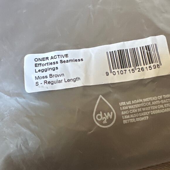 Oner Active Moss Brown Effortless Seamless Leggings Size S - Picture 3 of 8